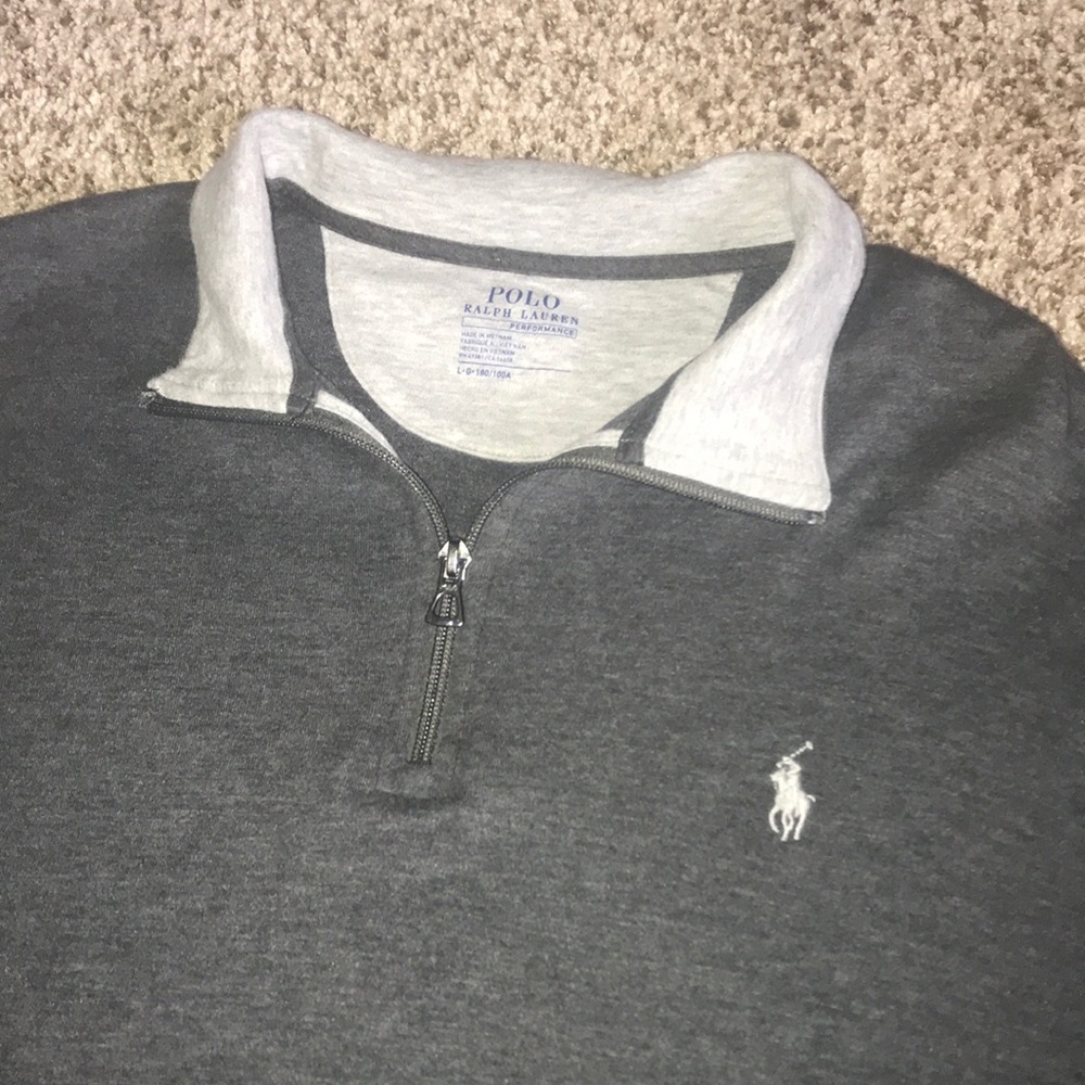 Gray polo Ralph Lauren preform sweater